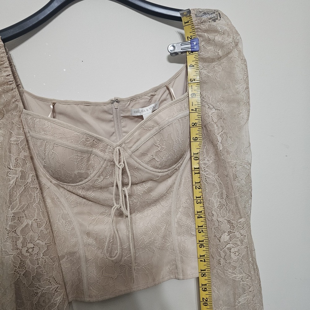 Chelsea & Violet Women's Top Blouse Size 10 Fits Medium Sweetheart Neckline New - Picture 2 of 9
